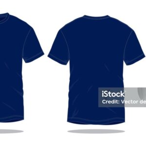 Navy Blue T-Shirt Vector for Template stock illustration